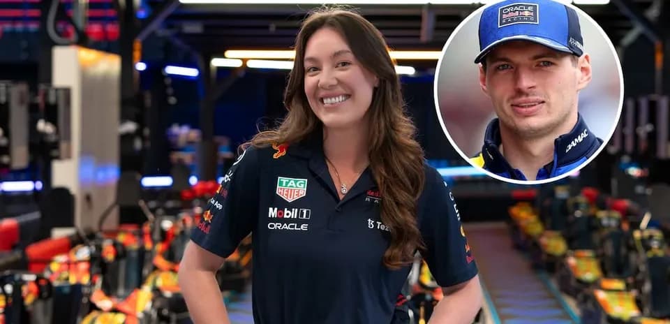 Person posing in Red Bull Racing team attire