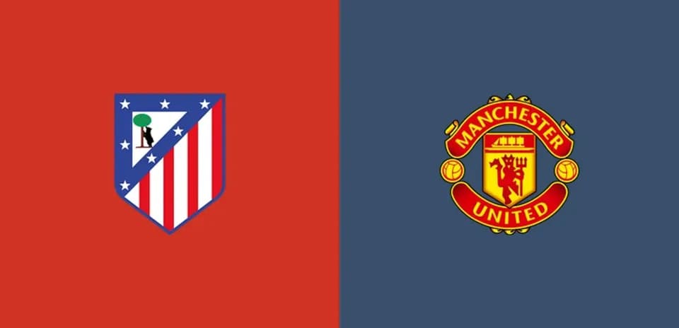 Logos d'Atlético de Madrid et Manchester United