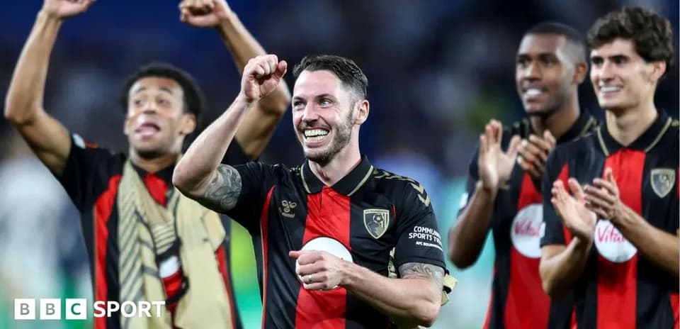 Joueurs d'AFC Bournemouth célébrant après un match