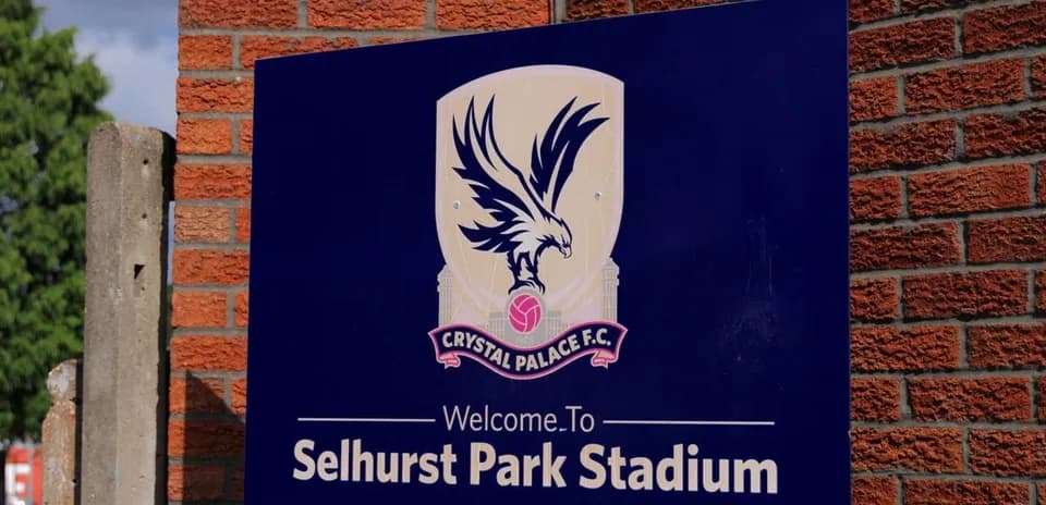 Panneau d'entrée de Selhurst Park Stadium, Crystal Palace F.C.