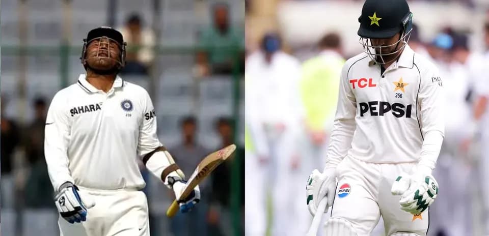 Joueurs de cricket marchant sur le terrain après avoir été éliminés