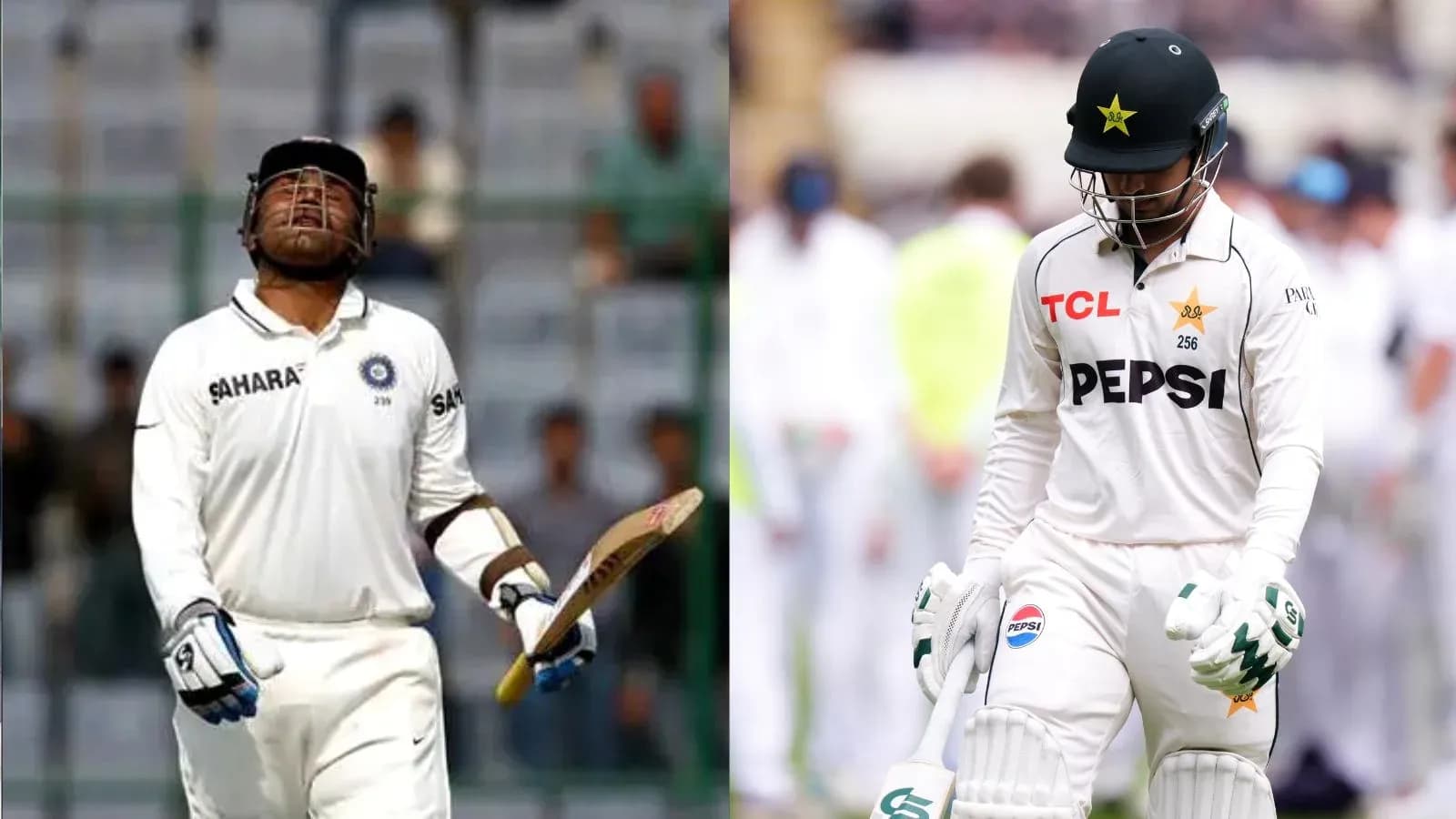 Joueurs de cricket marchant sur le terrain après avoir été éliminés