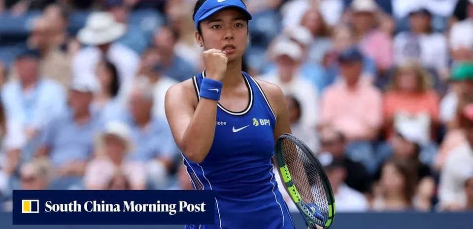Joueuse de tennis célébrant un point au match
