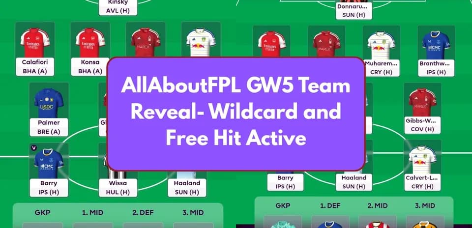 Équipe FPL avec joueurs et formations pour la GW5