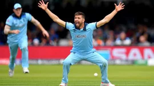 Joueur anglais célébrant un wicket pendant le match
