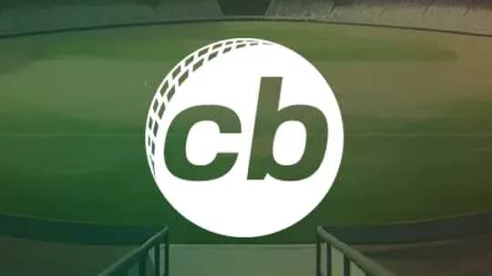 Logo de cricket avec fond de terrain