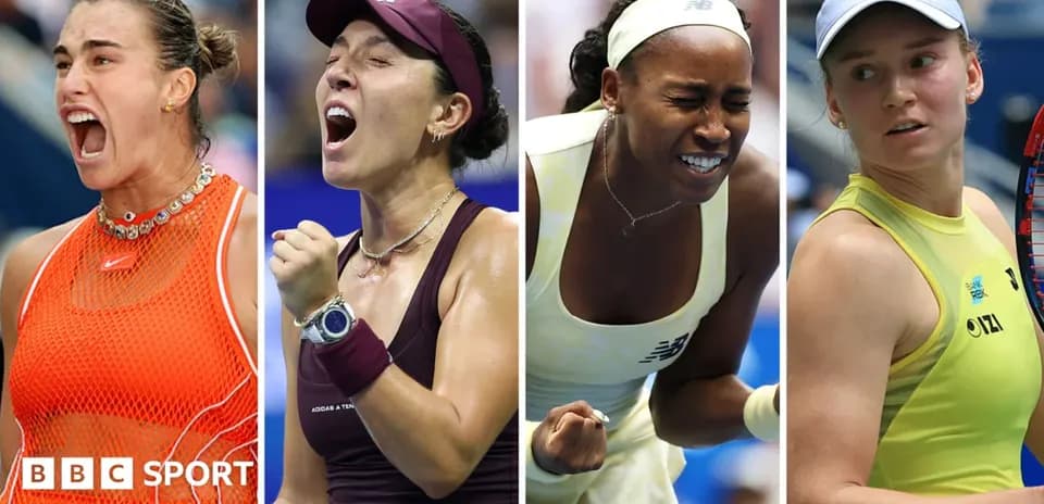 Quatre joueuses de tennis célébrant des victoires