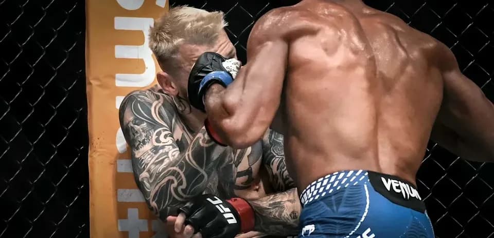 Deux combattants s'affrontant dans l'octogone UFC