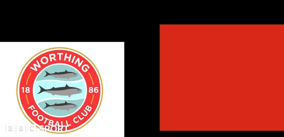 Logo du Worthing Football Club avec des requins