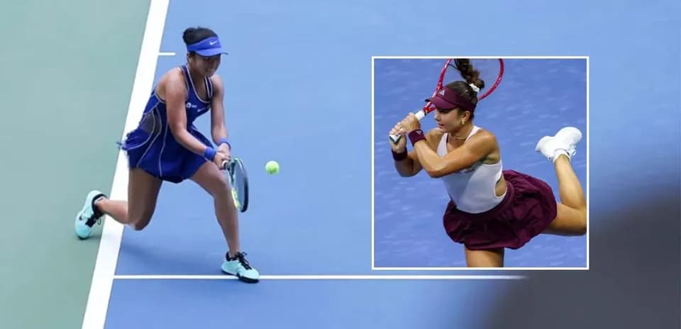 Joueuse de tennis se préparant à frapper la balle