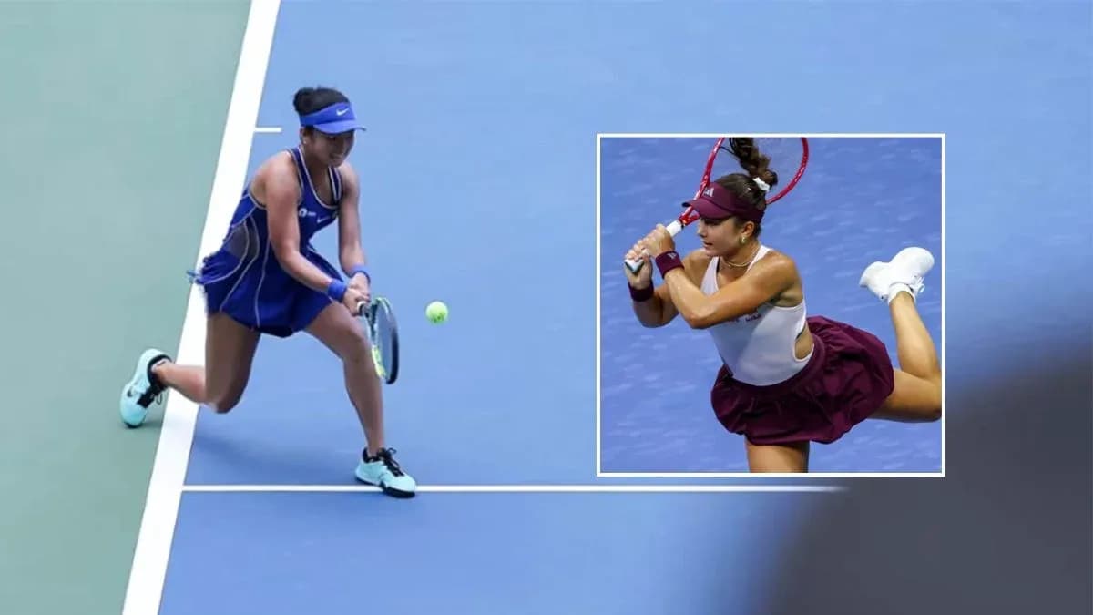 Joueuse de tennis se préparant à frapper la balle