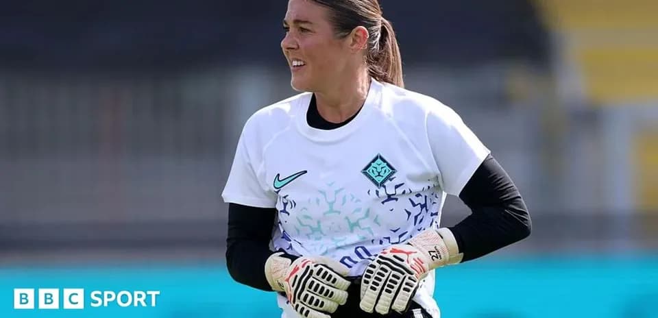 Gardienne de but s'échauffant avant le match