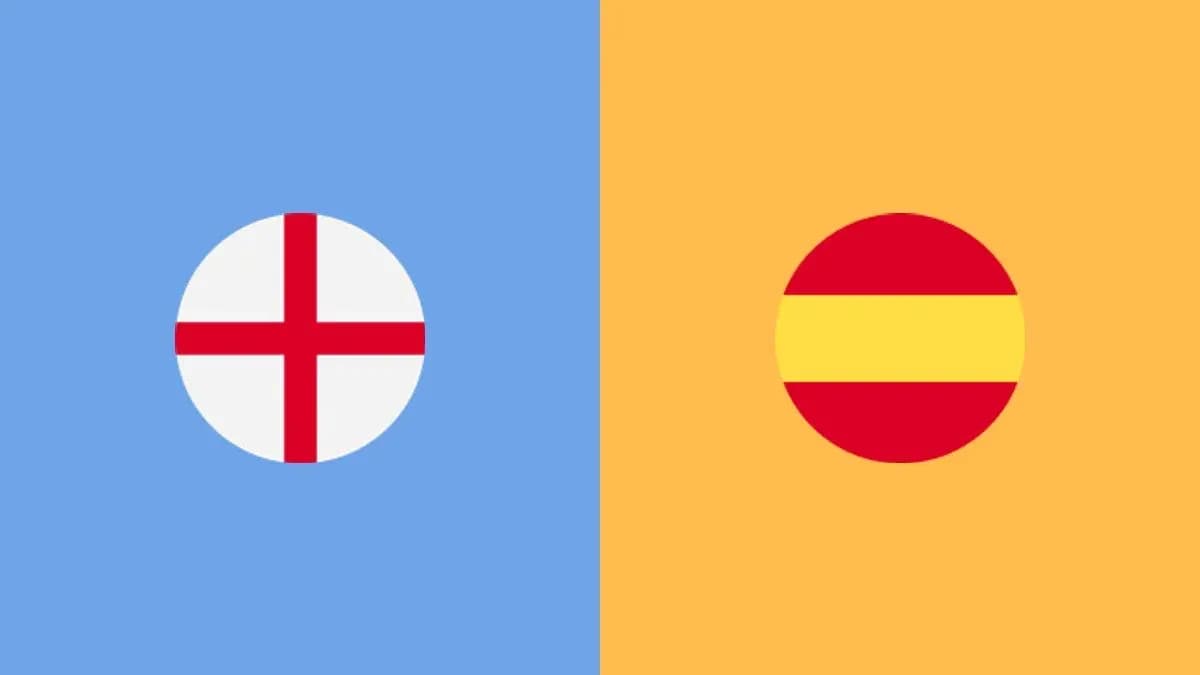 Drapeaux de l'Angleterre et de l'Espagne sur fond coloré