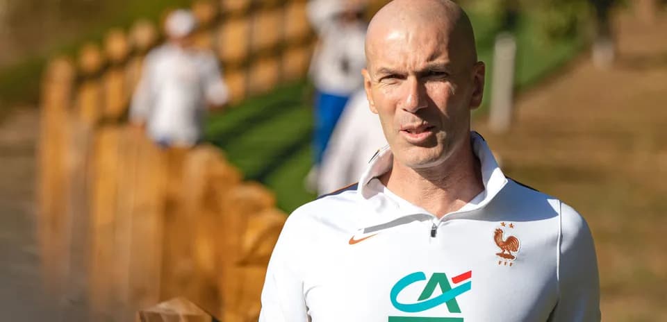 Zinédine Zidane lors d'une séance d'entraînement