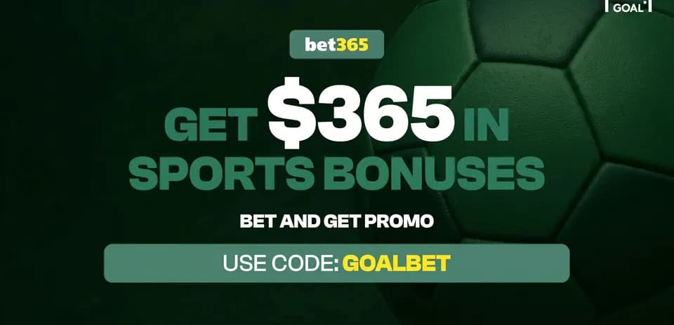 Promotion for $365 sports bonuses with soccer ball