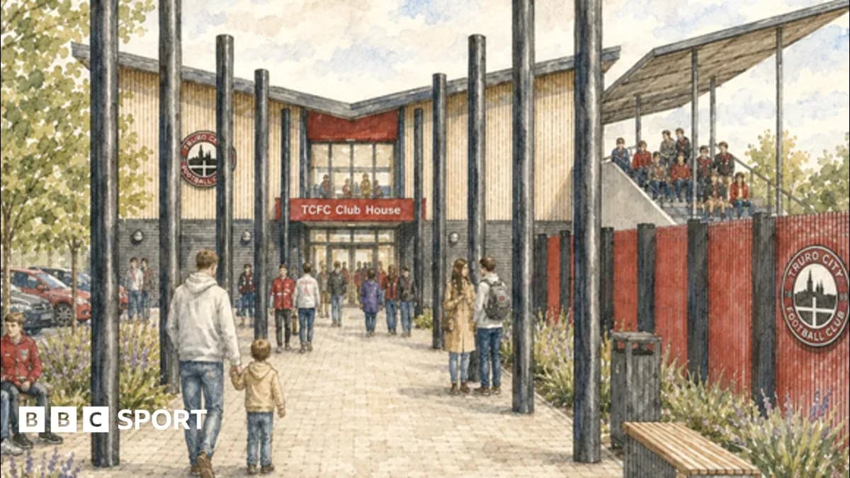 Illustration of TCFC Club House entrance with visitors