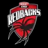 Logo des West End Redbacks avec une araignée