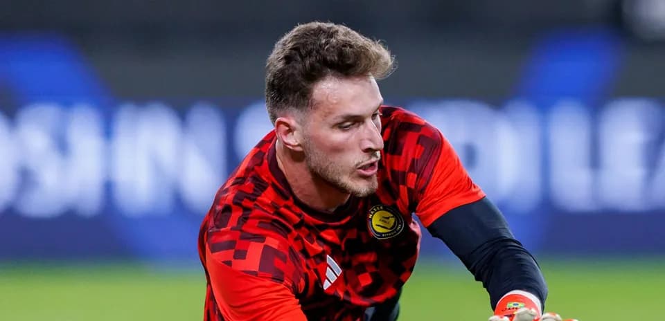 Gardien de but effectuant un arrêt pendant l'entraînement