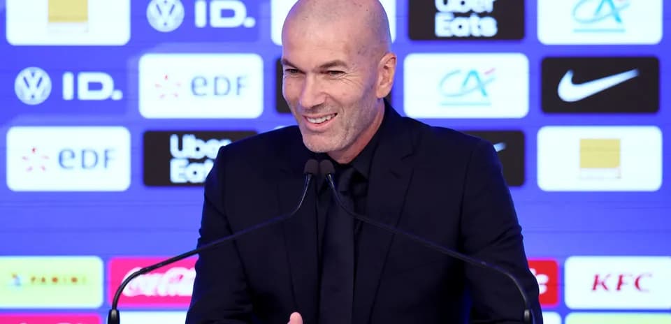 Zinédine Zidane lors d'une conférence de presse