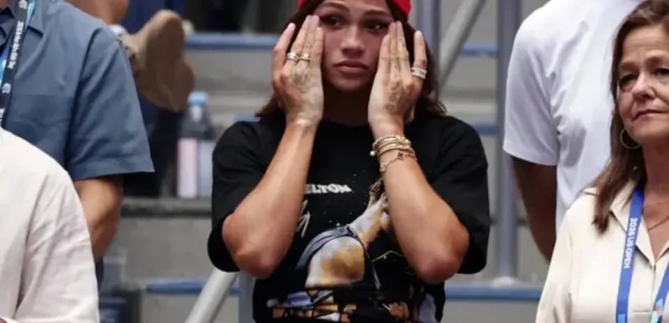 Spectators watching a tense moment during a match