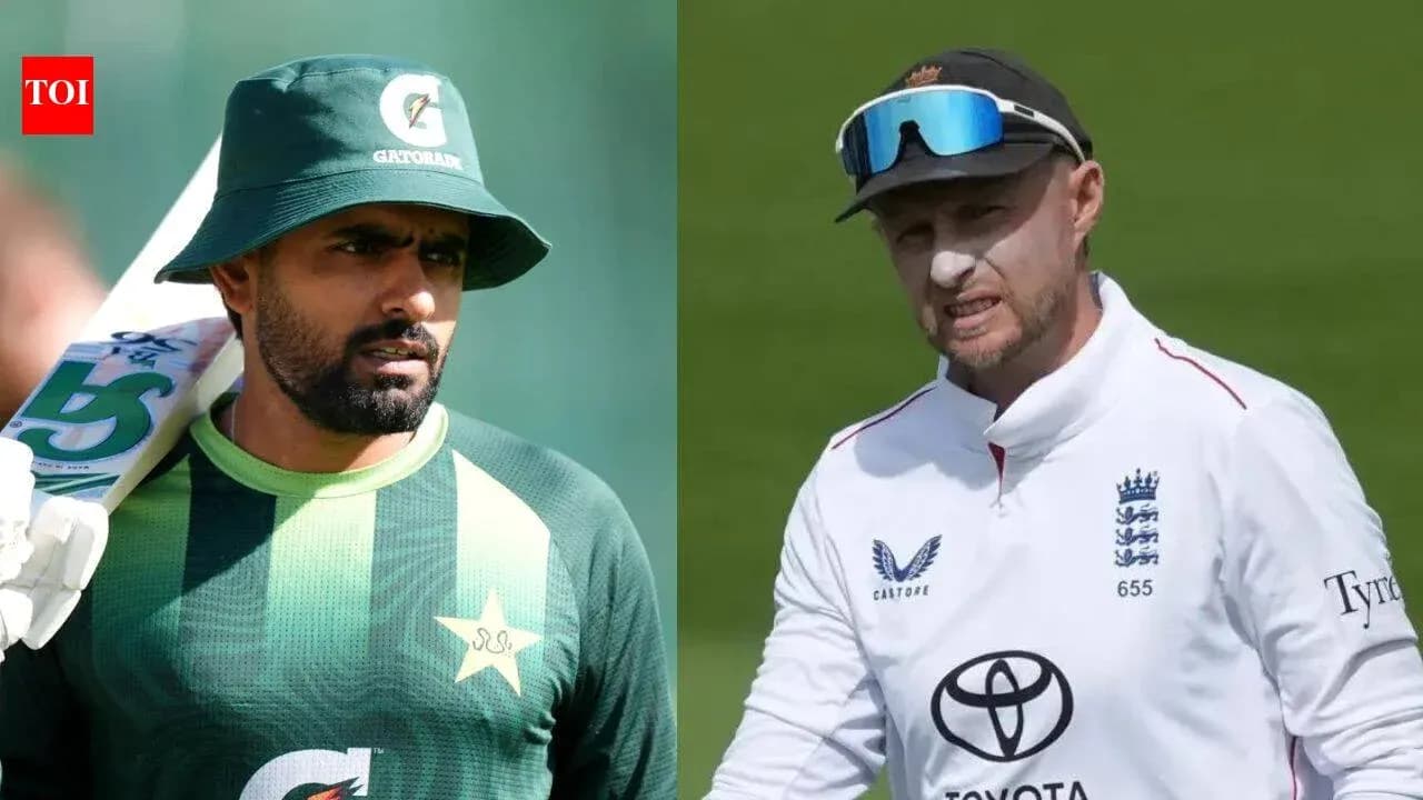 Babar Azam and Joe Root during cricket match
