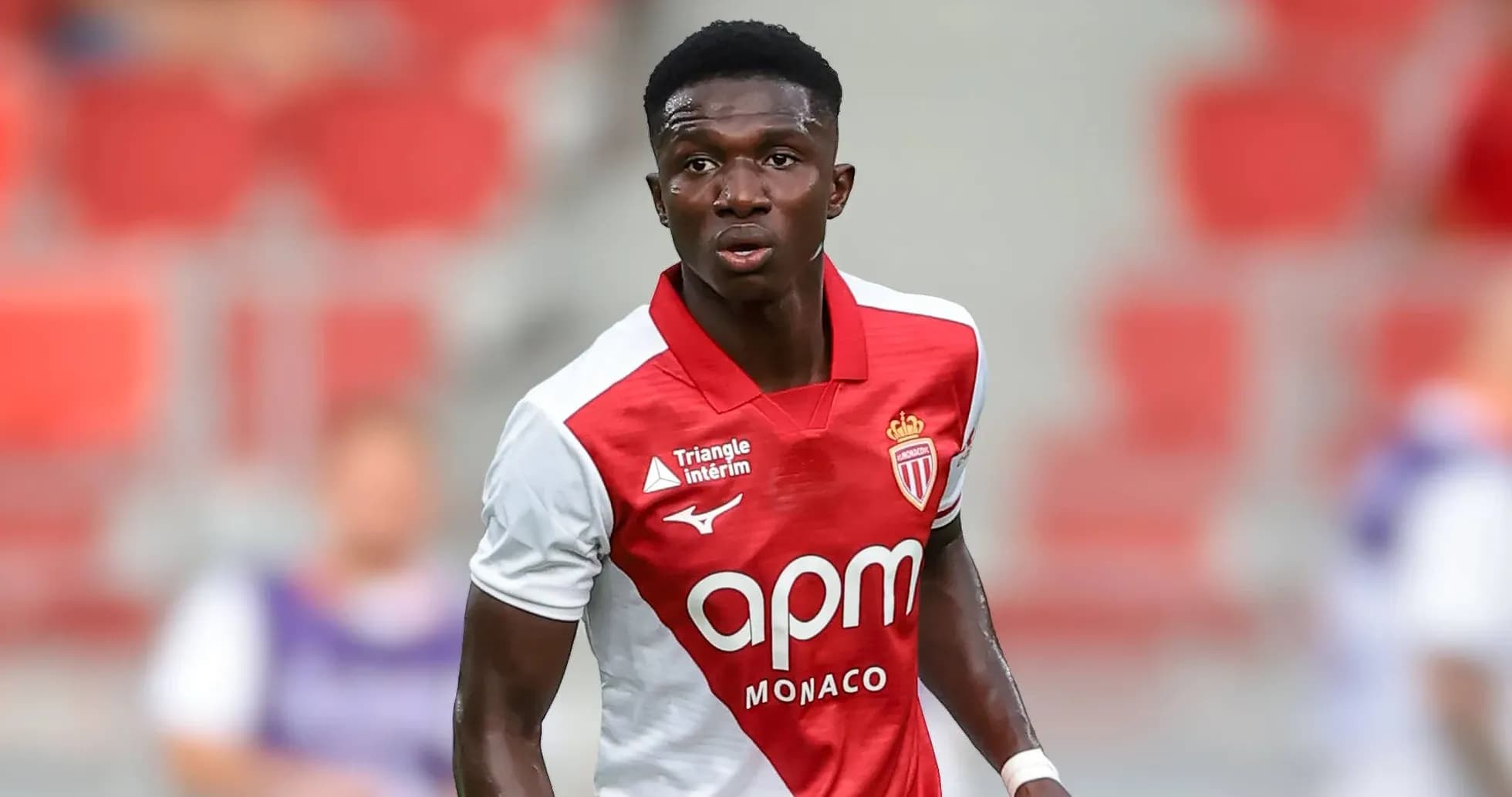 Joueur de l'AS Monaco en action sur le terrain