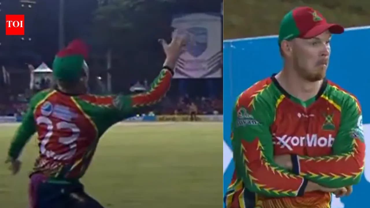 Joueur de cricket en action sur le terrain