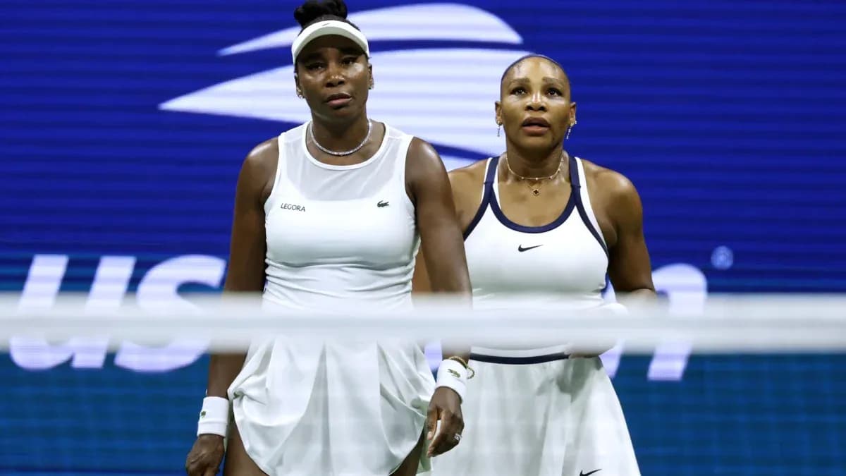 Venus et Serena Williams sur le court de tennis