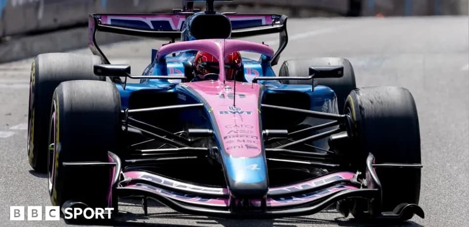Voiture de F1 en course sur circuit
