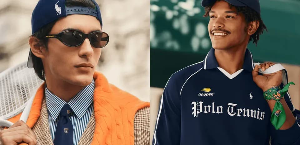 Deux hommes portant des vêtements de tennis stylés
