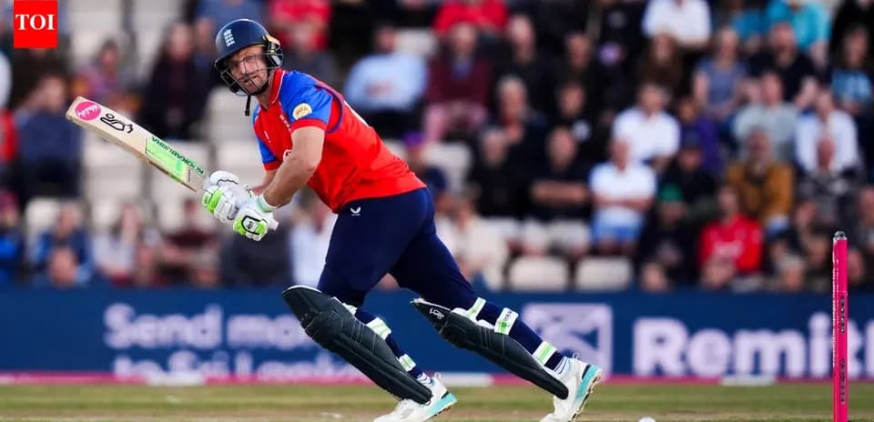 Joueur de cricket frappant la balle lors d'un match