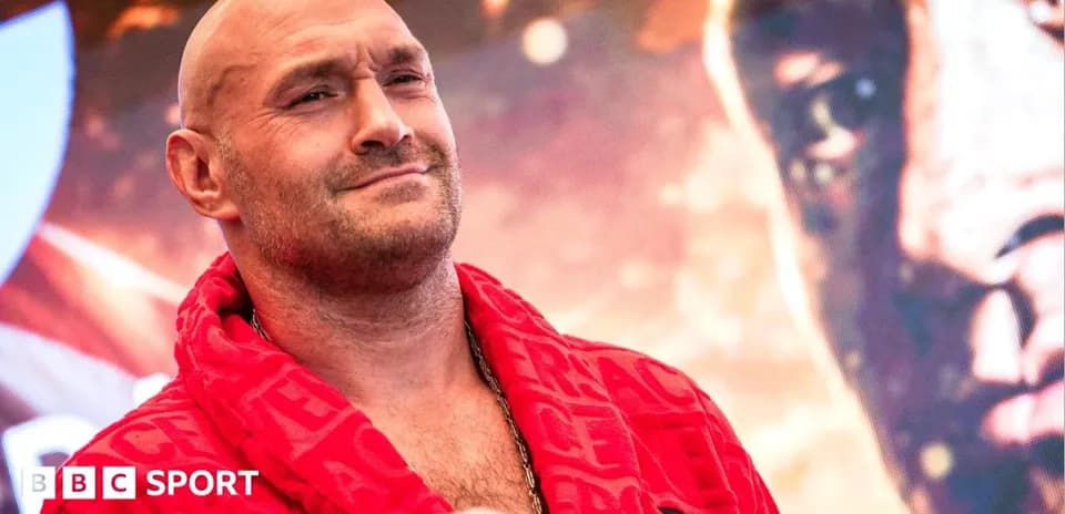 Tyson Fury posing at promotional event