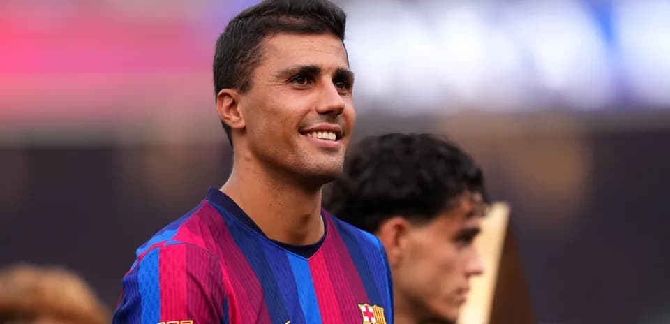 Joueur de Barcelone souriant lors de la célébration
