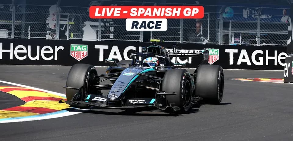 Voiture de F1 en action au Grand Prix d'Espagne