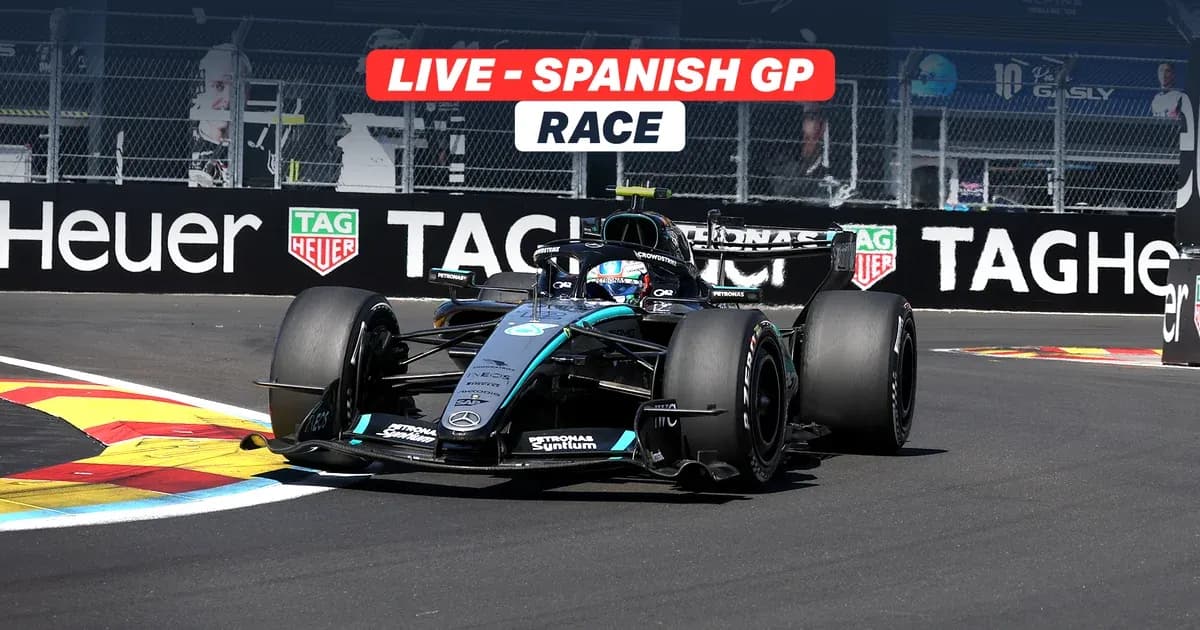 Voiture de F1 en action au Grand Prix d'Espagne