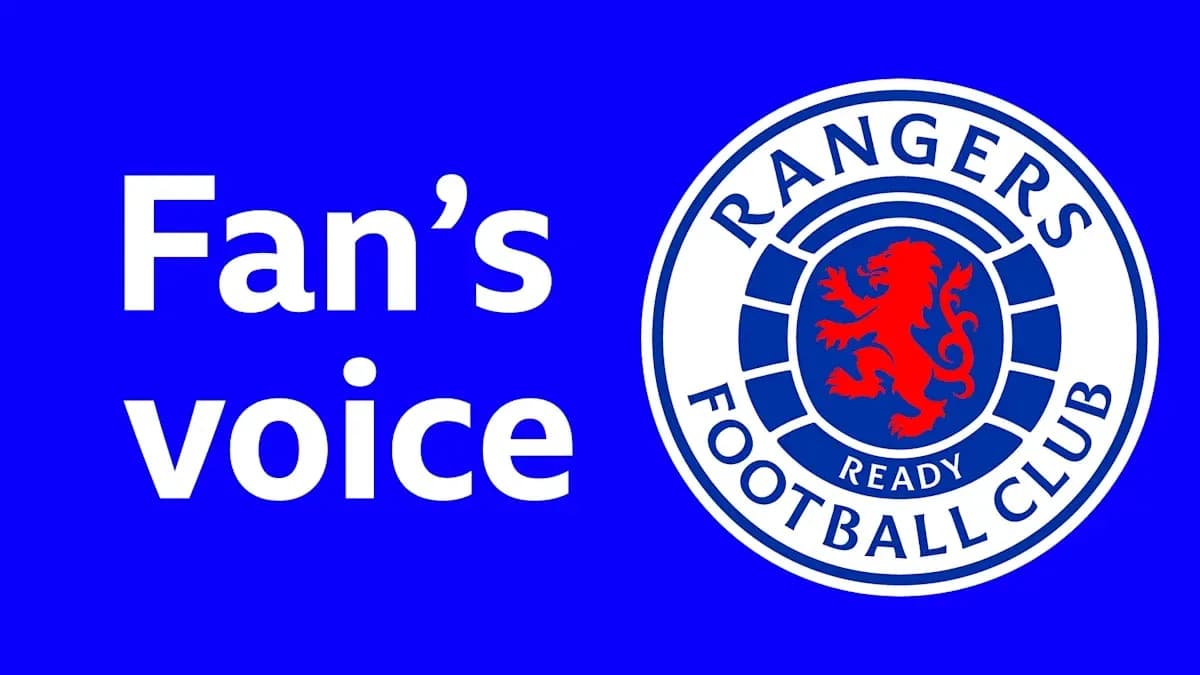 Logo des Rangers Football Club avec texte Fan's voice
