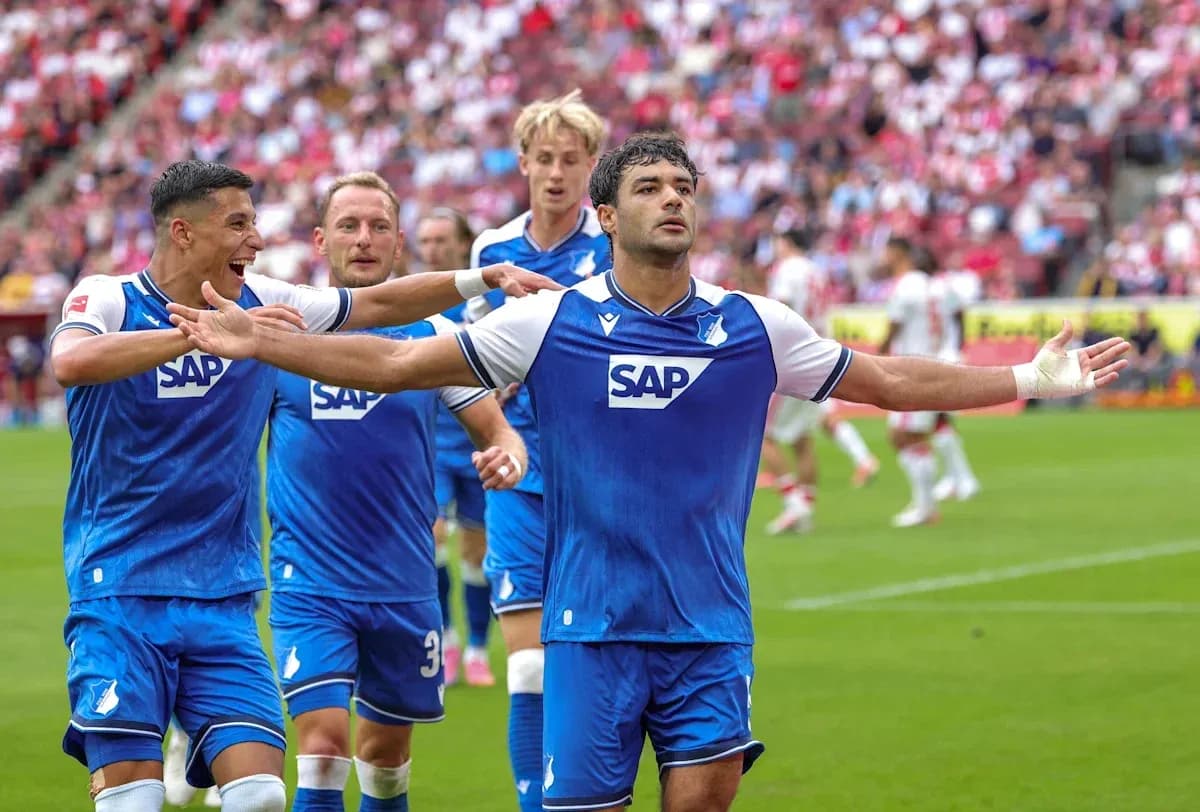 Joueurs de Hoffenheim célébrant un but marqué