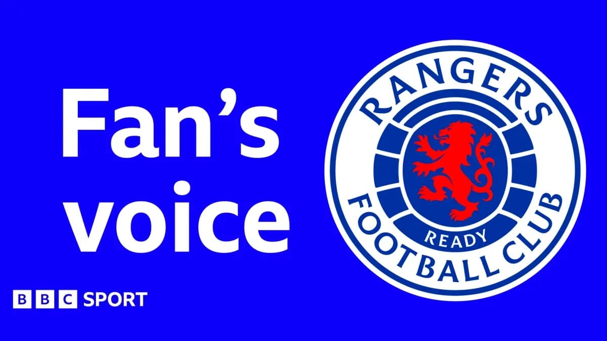 Logo de Rangers Football Club avec texte Fan's voice Logo de Rangers Football Club avec texte Fan's voice
