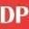 Logo avec les lettres D et P sur fond rouge Logo avec les lettres D et P sur fond rouge