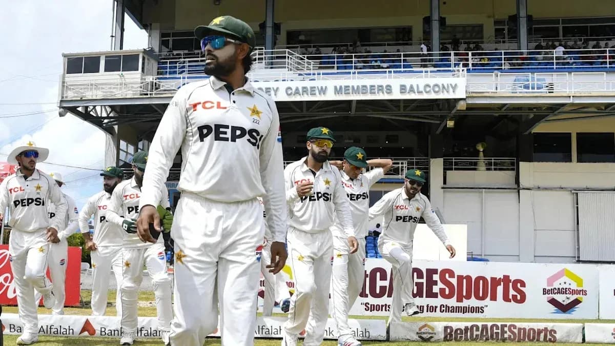 Équipe du Pakistan entrant sur le terrain de cricket Équipe du Pakistan entrant sur le terrain de cricket