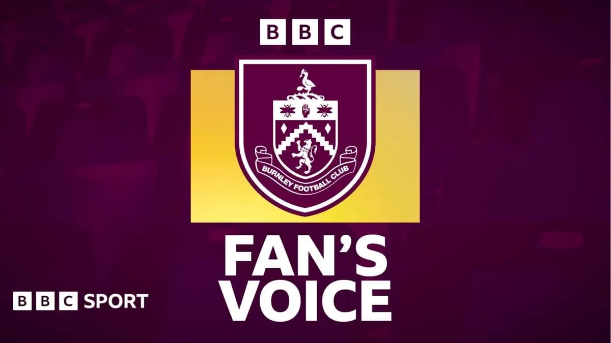 Logo de Burnley FC avec texte Fan's Voice Logo de Burnley FC avec texte Fan's Voice