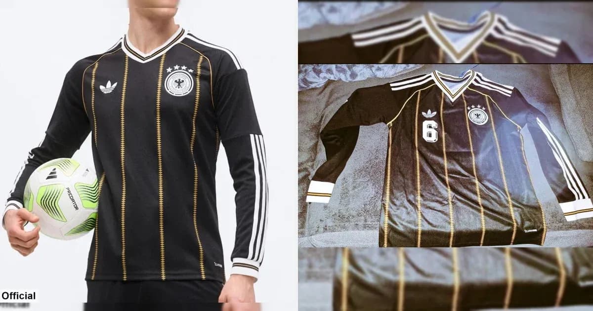 Maillot noir de l'équipe d'Allemagne avec ballon Maillot noir de l'équipe d'Allemagne avec ballon