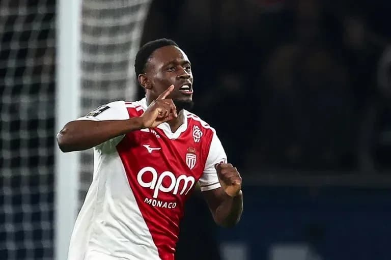 Joueur de l'AS Monaco célébrant un but Joueur de l'AS Monaco célébrant un but