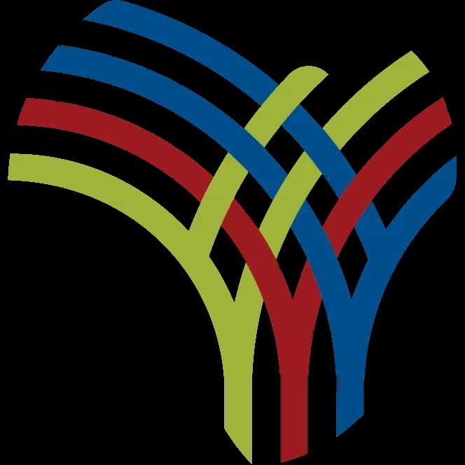 Logo coloré avec des lignes entrelacées Logo coloré avec des lignes entrelacées