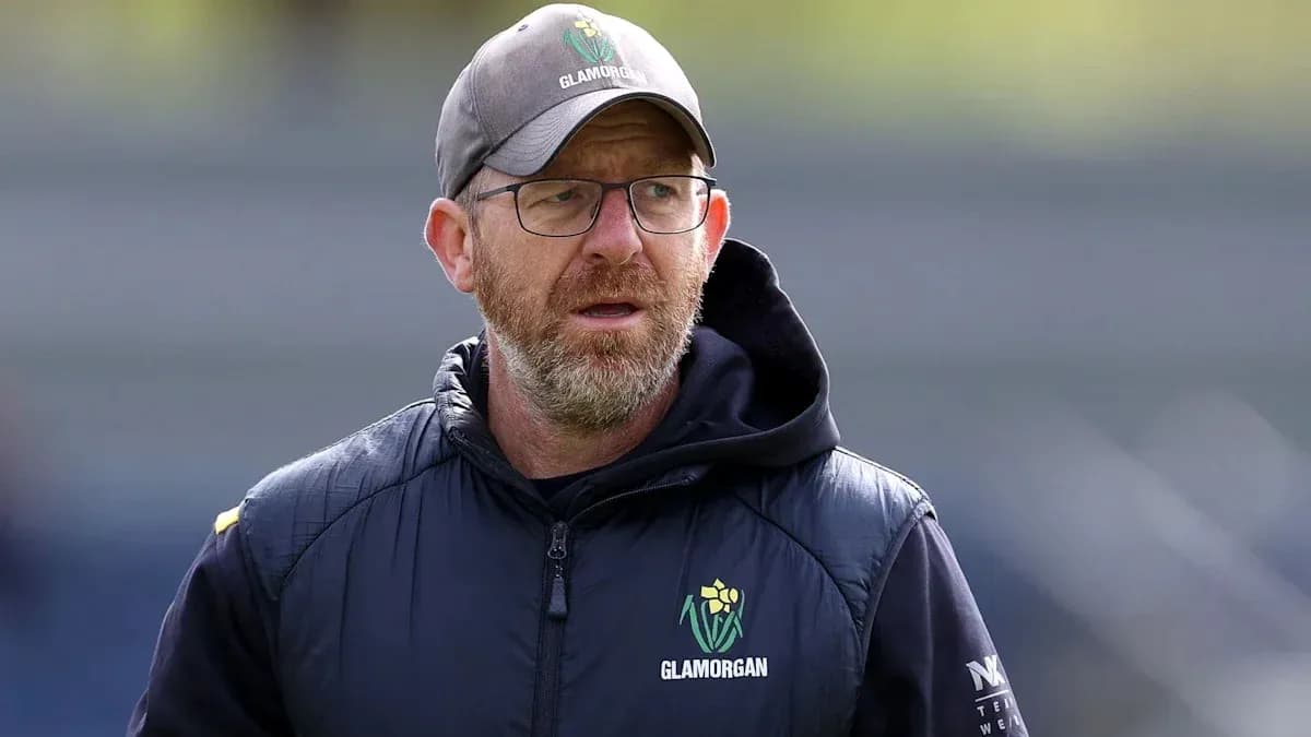 Entraîneur de Glamorgan sur le terrain d'entraînement Entraîneur de Glamorgan sur le terrain d'entraînement