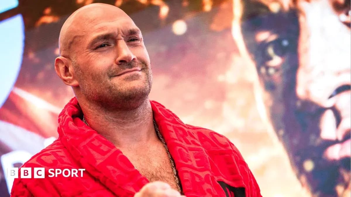 Tyson Fury posing at promotional event Tyson Fury posing at promotional event