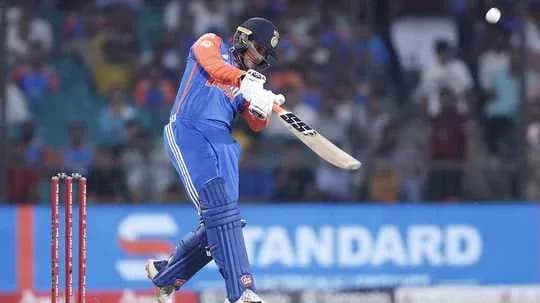 Batter hitting the ball during cricket match Batter hitting the ball during cricket match