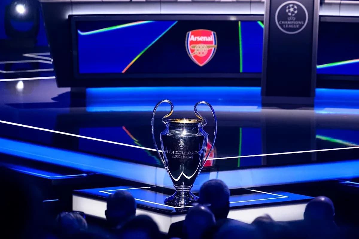 Trophée de la Ligue des champions sur scène Trophée de la Ligue des champions sur scène